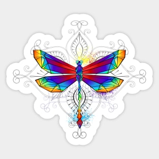 Bright Polygonal Dragonfly Sticker